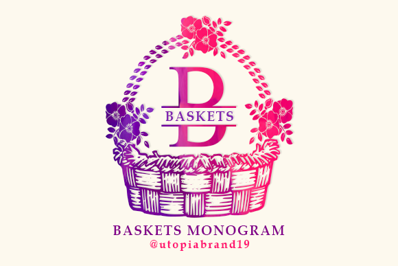 Baskets Monogram: A Sweet Decorative Font for Handmade Brands