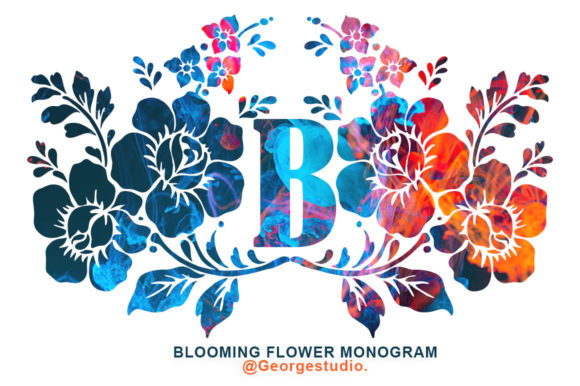 Elevate Campaigns with Blooming Flower Monogram Typeface
