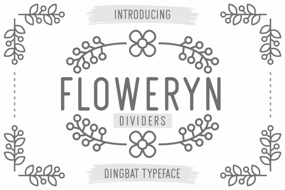 Floweryn Dividers: A Delicate Font for Branding