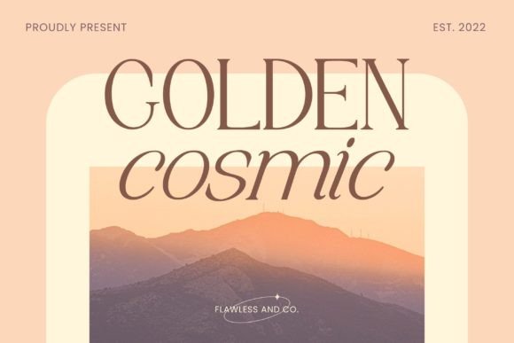 Golden Cosmic: A Serif Font for Bold Branding