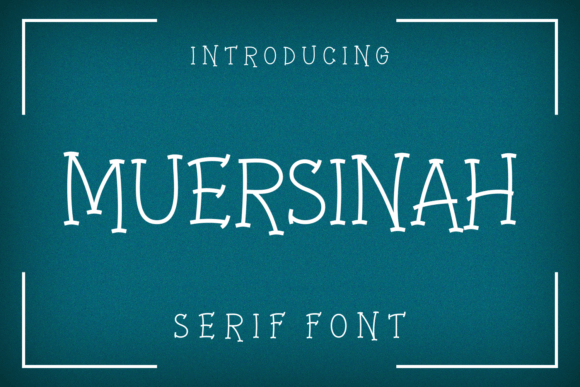 Muersinah: A Refined Serif Typeface for Editorial Design