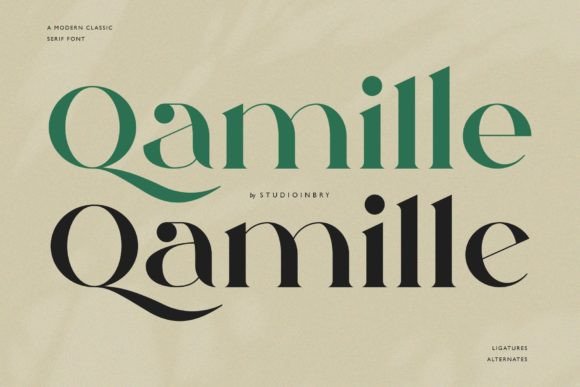 Qamille: A Serif Font That Elevates Brand Identity